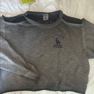 Gray Dodgers Pink Men's Sweater